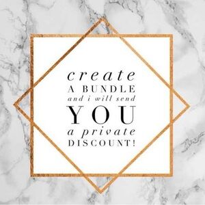 Create a bundle and I’ll send you special private offer!